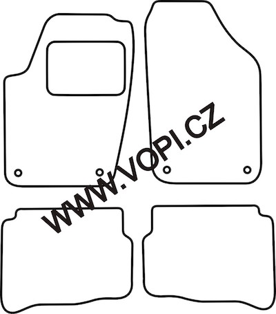 Autokoberce Volkswagen Polo 2005 - 2009 Carfit (4949)